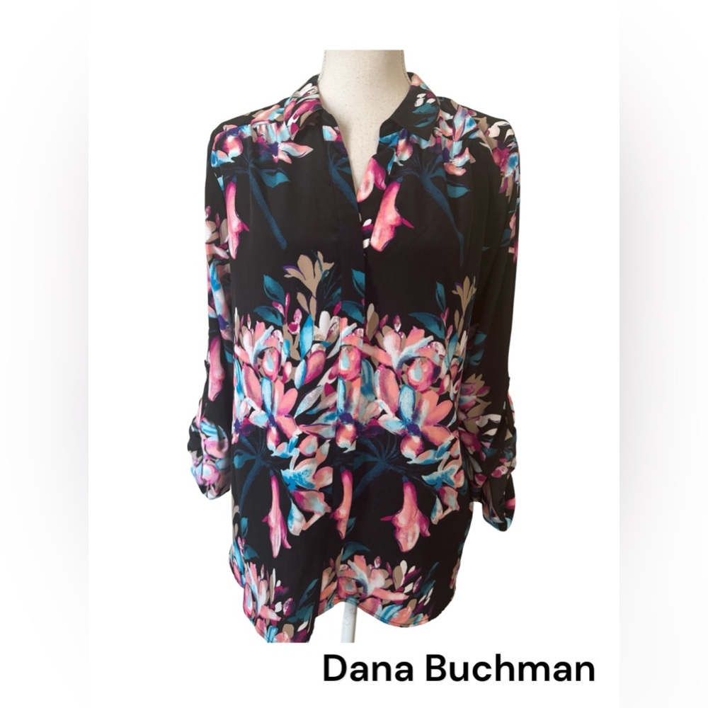 DANA BUCHMAN   GORGEOUS PRINT BLOUSE   XLARGE